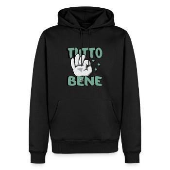 Tutto Bene - Funny Italian Very good - Men’s Premium Organic Hoodie - black - Front - Nico (187cm)