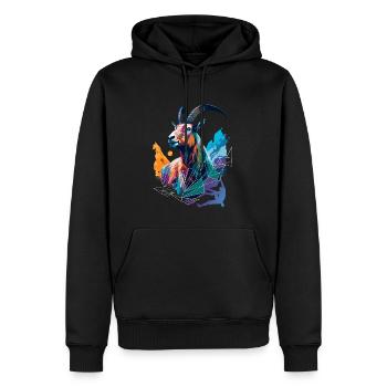 Klettern Bouldern Berge Bergsteiger Alpinist - Männer Premium Bio Hoodie - Schwarz - Vorne - Nico (187cm)