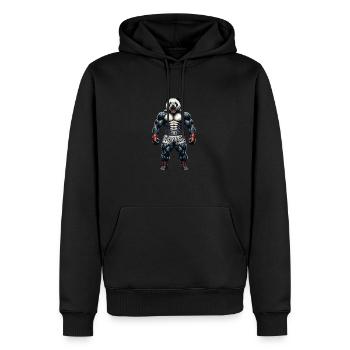 Starker Muay Thai Panda - Thai Boxen und Kämpfen - Männer Premium Bio Hoodie - Schwarz - Vorne - Nico (187cm)