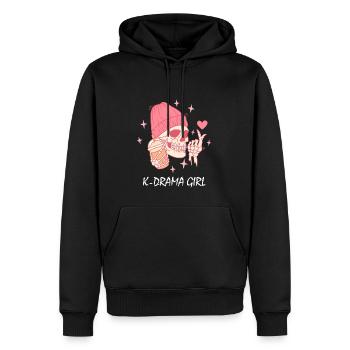 K-Drama Lover Drôle KDrama Mom - Sweat à capuche Premium bio Homme - noir - Devant - Nico (187cm)