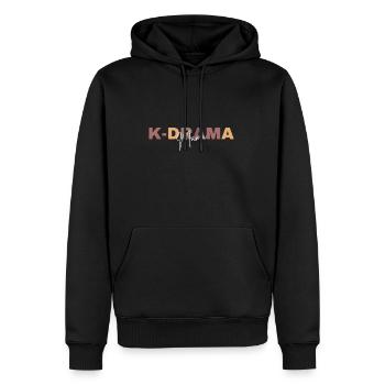 K-Drama Lover Drôle KDrama Mom - Sweat à capuche Premium bio Homme - noir - Devant - Nico (187cm)
