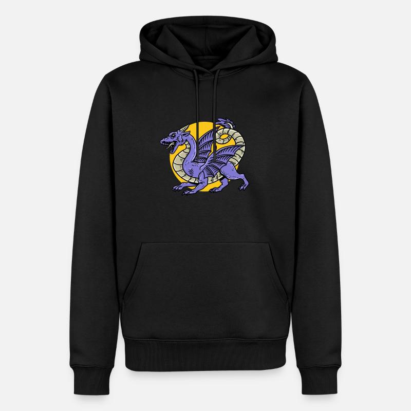 Fantasy RPG Dragon Magic Dungeon - Sweat à capuche Premium bio Homme - noir