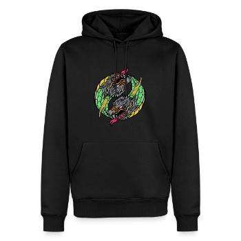 Fantasy RPG Dragons Magic Dungeon - Men’s Premium Organic Hoodie - black - Front - Nico (187cm)