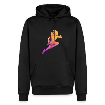 Ancien Dieu Grec De Ma Tête Mythologie - Sweat à capuche Premium bio Homme - noir - Devant - Nico (187cm)