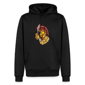 Ancien Dieu Grec De Ma Tête Mythologie - Sweat à capuche Premium bio Homme - noir - Devant - Nico (187cm)