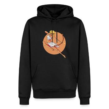 Ancien Dieu Grec De Ma Tête Mythologie - Sweat à capuche Premium bio Homme - noir - Devant - Nico (187cm)