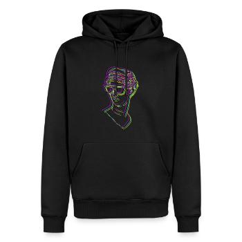 Ancien Dieu Grec Déméter Mythologie - Sweat à capuche Premium bio Homme - noir - Devant - Nico (187cm)