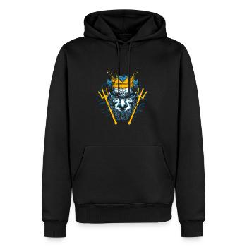 Dieu antique Grec Zeus Mythologie - Sweat à capuche Premium bio Homme - noir - Devant - Nico (187cm)