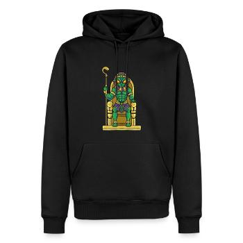 Toutankhamon Mythologie égyptienne extraterrestre - Sweat à capuche Premium bio Homme - noir - Devant - Nico (187cm)