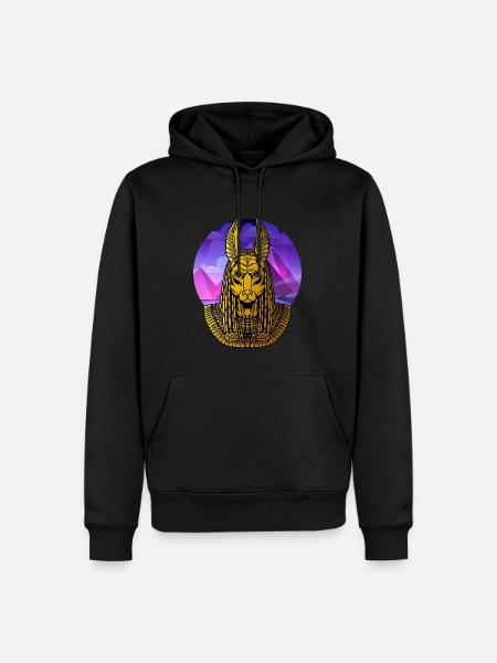 Hieroglyphs Anubis Egyptian Mythology - Men’s Premium Organic Hoodie - black