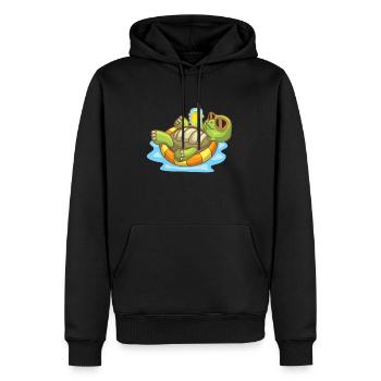 Sea Turtle Ocean Beach Swimming Turtle - Men’s Premium Organic Hoodie - black - Front - Nico (187cm)