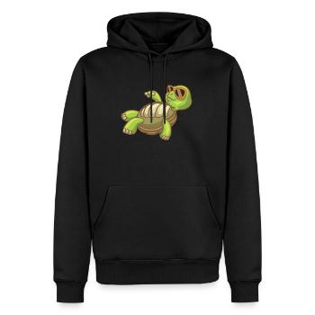 Sea Turtle Ocean Beach Relaxing Turtle - Men’s Premium Organic Hoodie - black - Front - Nico (187cm)