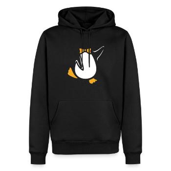 Halloween Pinguin Kostüm Pinguin - Männer Premium Bio Hoodie - Schwarz - Vorne - Nico (187cm)