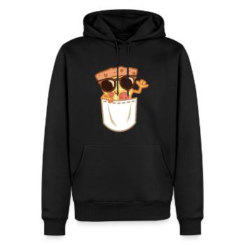 Pizzeria Sunglass Pizza In Pocket Pizza - Männer Premium Bio Hoodie - Schwarz - Vorne - Nico (187cm)