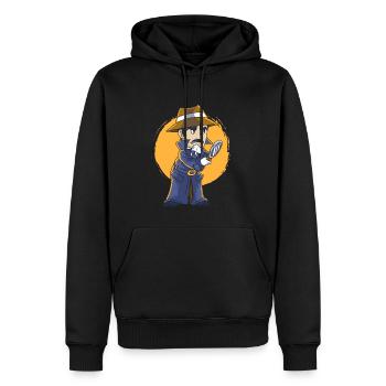 Service-Agent Offizier Detektiv - Männer Premium Bio Hoodie - Schwarz - Vorne - Nico (187cm)