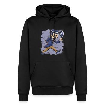 Service-Agent Offizier Detektiv - Männer Premium Bio Hoodie - Schwarz - Vorne - Nico (187cm)