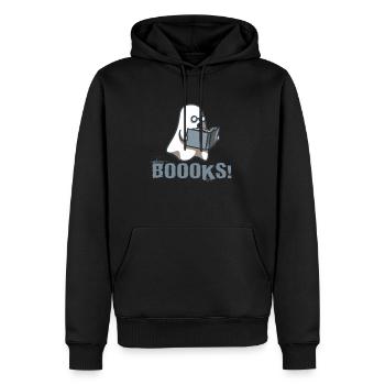 Buch Nerd Boooks Bibliothekar Lesung - Männer Premium Bio Hoodie - Schwarz - Vorne - Nico (187cm)