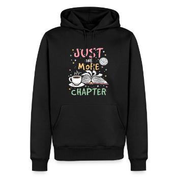 Book Nerd Ein Kapitel Lesung - Männer Premium Bio Hoodie - Schwarz - Vorne - Nico (187cm)