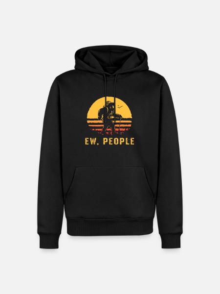 Camper People Campfire Bonfire Camping - Men’s Premium Organic Hoodie - black