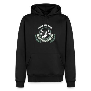 Not In The Moooooood Farmer Farming - Men’s Premium Organic Hoodie - black - Front - Nico (187cm)