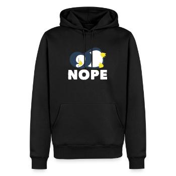 Nö Winter Arktischer Seevogel Pinguin - Männer Premium Bio Hoodie - Schwarz - Vorne - Nico (187cm)