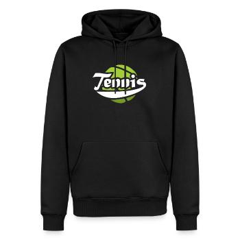 Raquette de sport Smash Raquette Tennis - Sweat à capuche Premium bio Homme - noir - Devant - Nico (187cm)