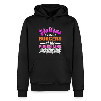 Marathon Schönheiten Und Burger Laufen - Männer Premium Bio Hoodie - Schwarz - Vorne - Nico (187cm)