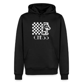 Brettspiel Schachmatt Schachbrett Schach - Männer Premium Bio Hoodie - Schwarz - Vorne - Nico (187cm)