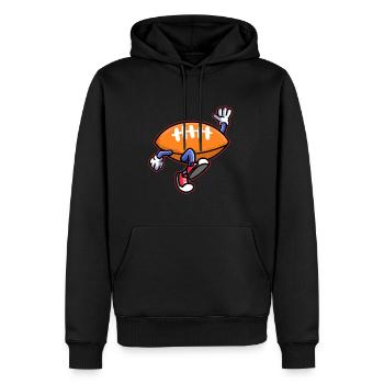 Rugby Footballeur Touchdown Football - Sweat à capuche Premium bio Homme - noir - Devant - Nico (187cm)