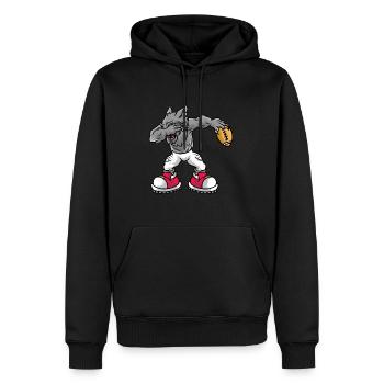Rugby Footballeur Loup-garou Football - Sweat à capuche Premium bio Homme - noir - Devant - Nico (187cm)