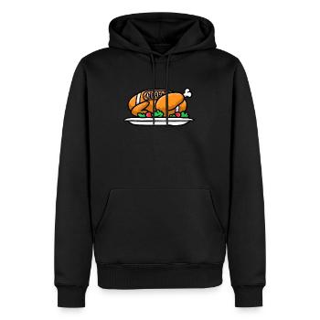 Rugby Fußballer Thanksgiving Fußball - Männer Premium Bio Hoodie - Schwarz - Vorne - Nico (187cm)