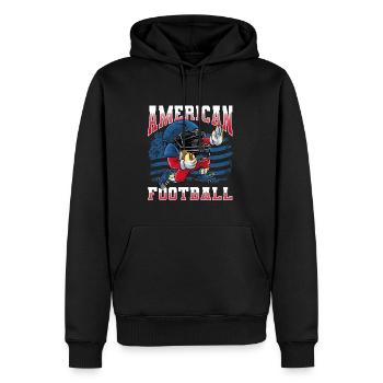 Fußballer Quarterback American Football - Männer Premium Bio Hoodie - Schwarz - Vorne - Nico (187cm)