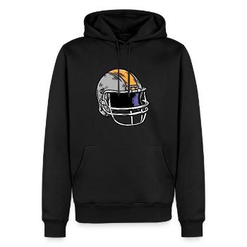 Sport Rugby Fußballer Helm Fußball - Männer Premium Bio Hoodie - Schwarz - Vorne - Nico (187cm)