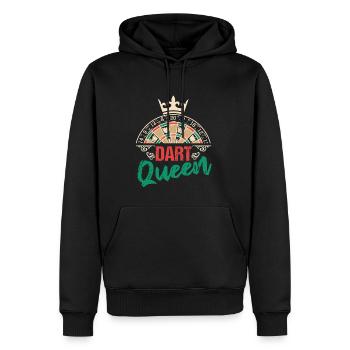 Dartist Dart Queen Bullseye Arrow Dart - Sweat à capuche Premium bio Homme - noir - Devant - Nico (187cm)