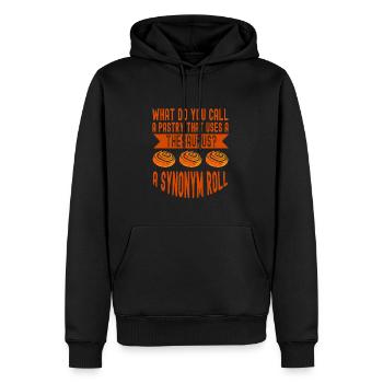 Bäcker Thesaurus Synonym Brötchen Backen - Männer Premium Bio Hoodie - Schwarz - Vorne - Nico (187cm)