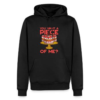 Boulanger Pâtissier Want Piece Me Baking - Sweat à capuche Premium bio Homme - noir - Devant - Nico (187cm)