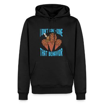 I Done-done Behavior Frosty Cream - Männer Premium Bio Hoodie - Schwarz - Vorne - Nico (187cm)