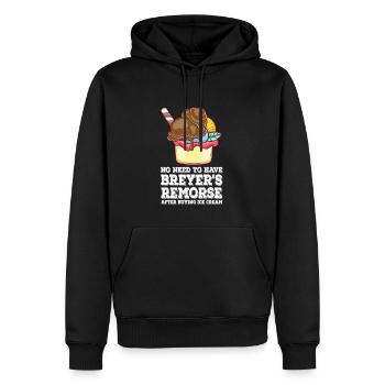 Breyers Reue beim Kauf von Frosty Cream - Männer Premium Bio Hoodie - Schwarz - Vorne - Nico (187cm)