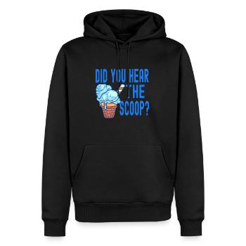 Sherbet Avez-vous entendu la crème Scoop - Sweat à capuche Premium bio Homme - noir - Devant - Nico (187cm)