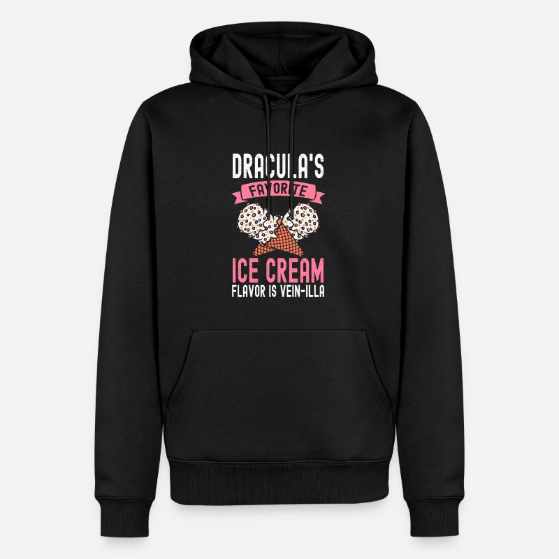 Draculas Lieblings-Venencreme - Männer Premium Bio Hoodie - Schwarz