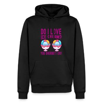 Do I Love You Sorbet I Do Gelato Cream - Sweat à capuche Premium bio Homme - noir - Devant - Nico (187cm)