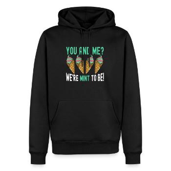 We're Mint To Be Sundae Gelato Cream - Männer Premium Bio Hoodie - Schwarz - Vorne - Nico (187cm)