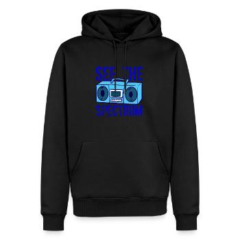 Amateurfunk Siehe Das Spektrum Amateurfunk - Männer Premium Bio Hoodie - Schwarz - Vorne - Nico (187cm)
