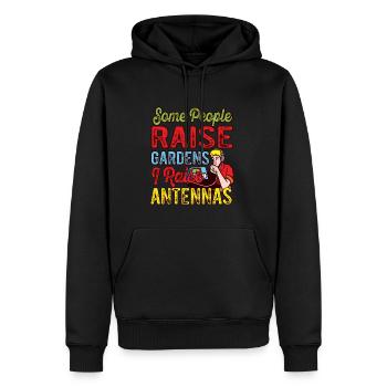 Amateurfunk I Antennen aufstellen Amateurfunk - Männer Premium Bio Hoodie - Schwarz - Vorne - Nico (187cm)