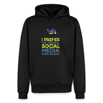 Amateur Original Social Media Amateurfunk - Männer Premium Bio Hoodie - Schwarz - Vorne - Nico (187cm)