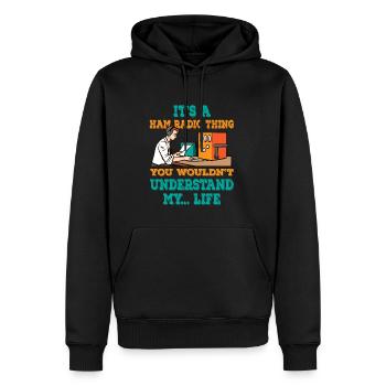 Radio, das Sie nicht verstehen würden Amateurfunk - Männer Premium Bio Hoodie - Schwarz - Vorne - Nico (187cm)
