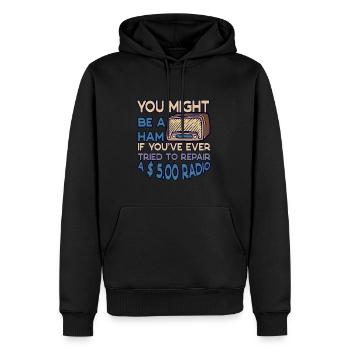 Amateur Tuned Your Amplifier Ham Radio - Sweat à capuche Premium bio Homme - noir - Devant - Nico (187cm)