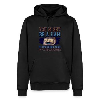 Amateurfunk versuchte, Amateurfunk zu reparieren - Männer Premium Bio Hoodie - Schwarz - Vorne - Nico (187cm)