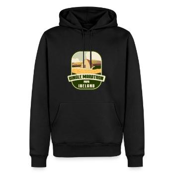 Marathon de Dingle – 2025 - Irlande - Sweat à capuche Premium bio Homme - noir - Devant - Nico (187cm)
