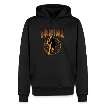 Sports Baller Hoops Player Basketball - Men’s Premium Organic Hoodie - black - Front - Nico (187cm)